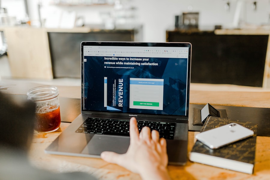 Business owner checking finances